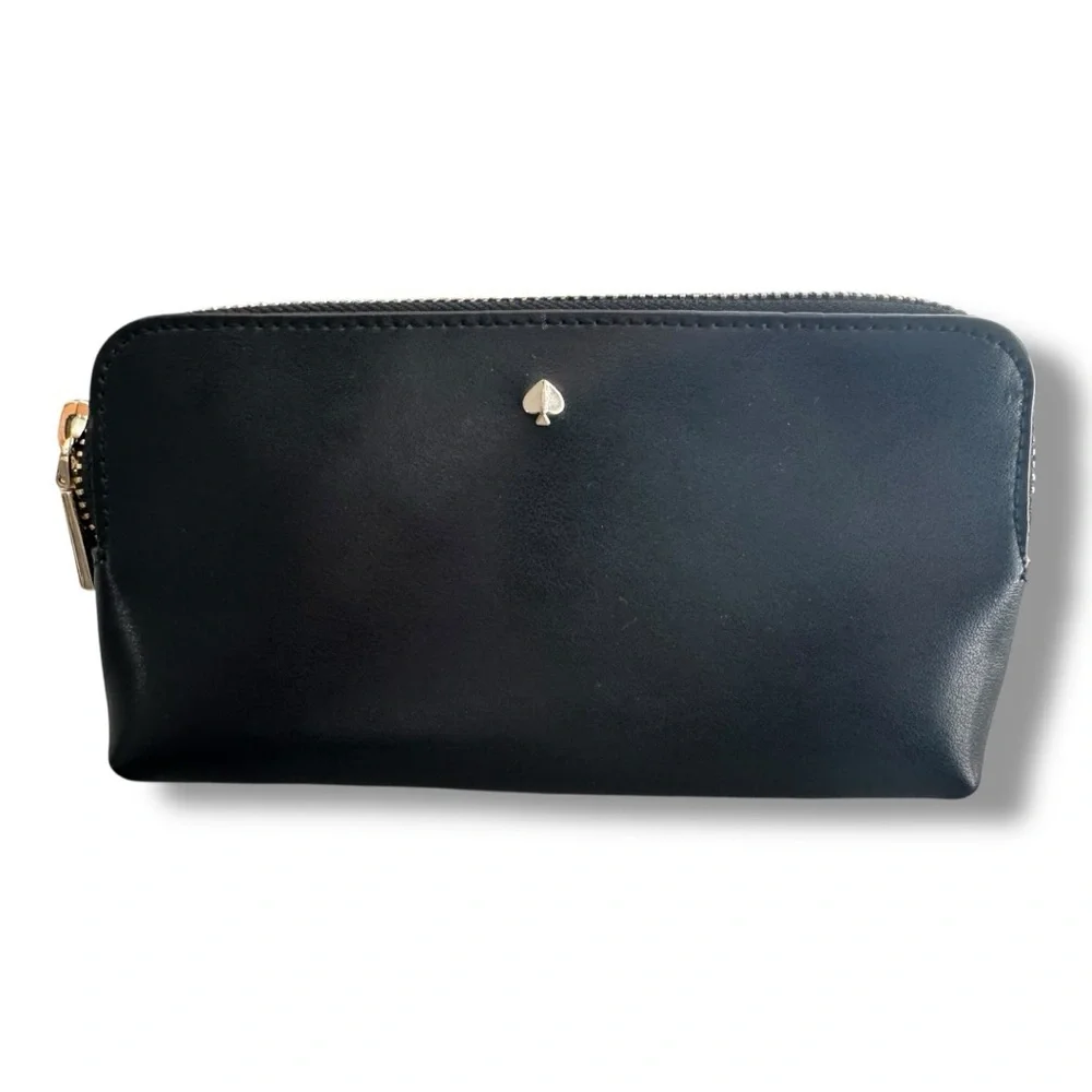 Kate Spade Belted Wallet – Black Leather with Silver Zipper - Picture 3 of 5